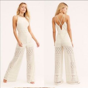 Free People Crochet Jumpsuit XS